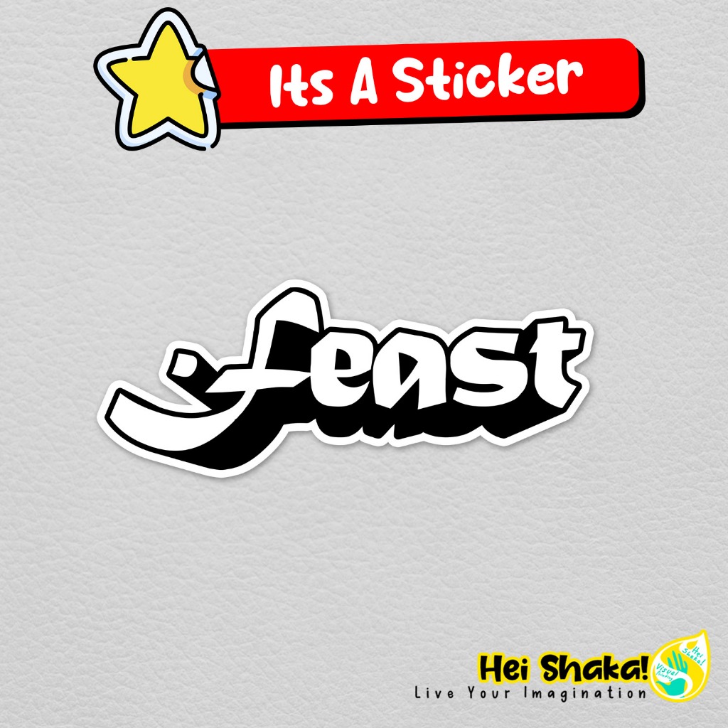 

Stiker .Feast Sticker Vinyl Musik Band Indie Bahan Anti Air