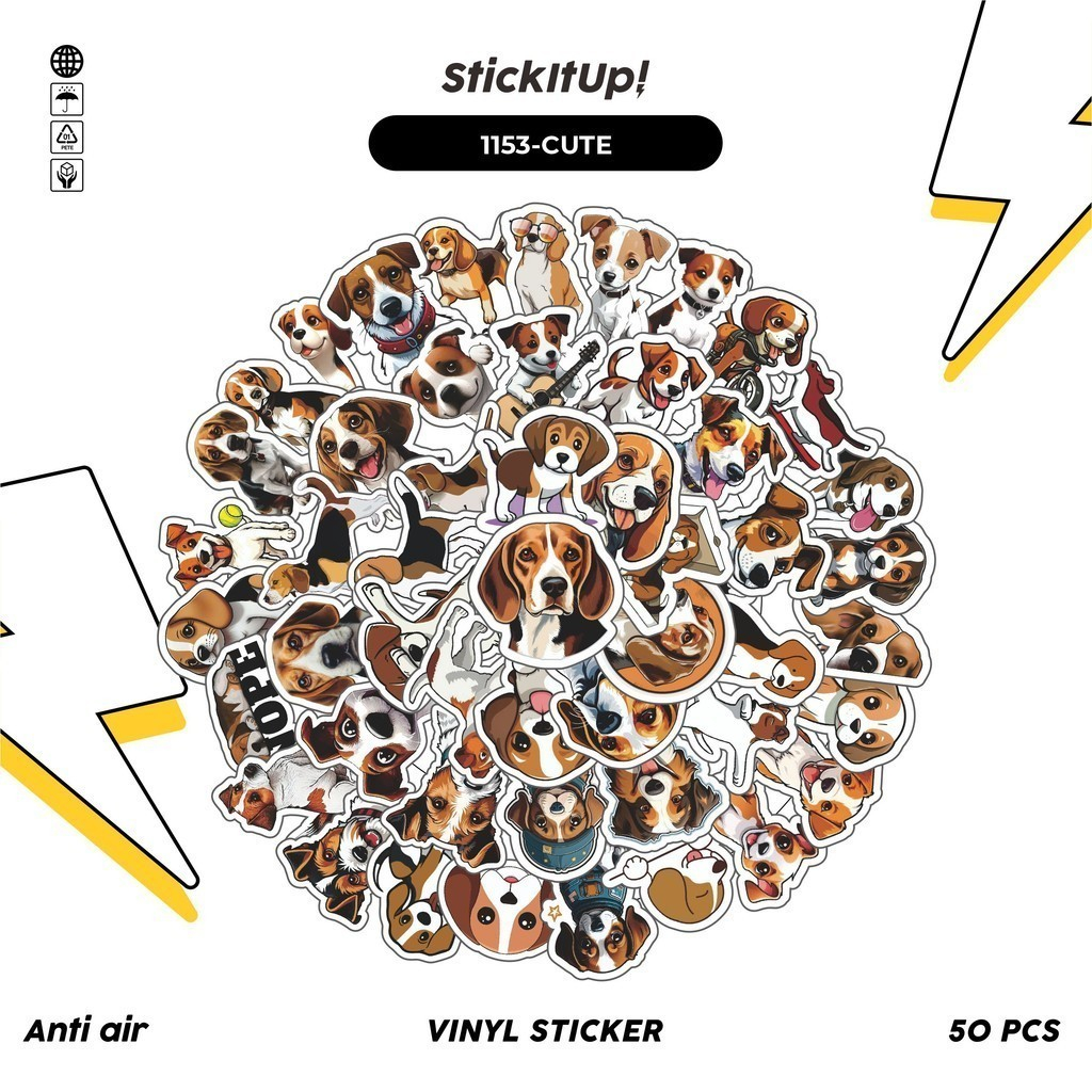 

COD✨ 100 Pcs Stiker Cute Pets Dogs Anti Air Untuk Dekorasi Notebook Sepeda Skateboard Handphone DIY