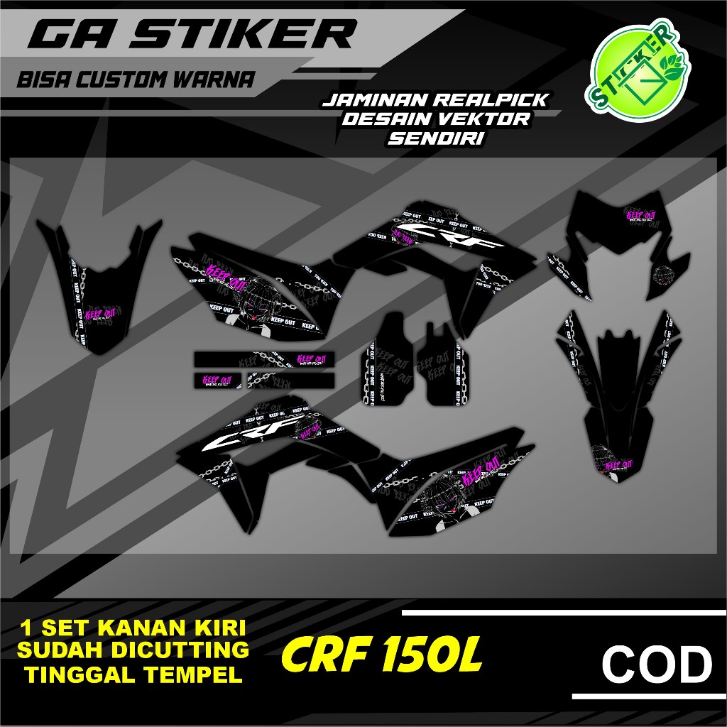 DECAL SIMPEL HONDA CRF 150L ANIME VIRAL KEREN