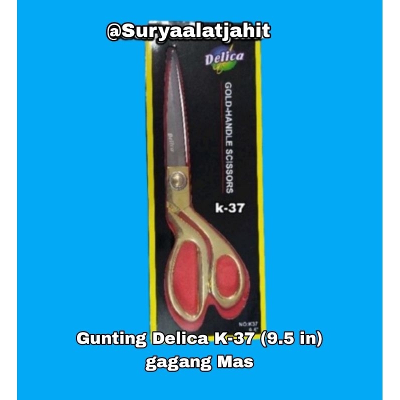 

Gunting Delica K-37 (9.5 in/24cm) gagang mas =rp.66.000/pcs