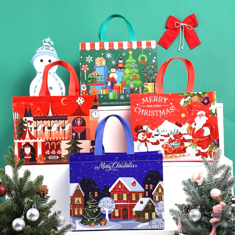 

Goodie Bag Natal Glossy Extra Large dan Jumbo Full Motif 4 Sisi