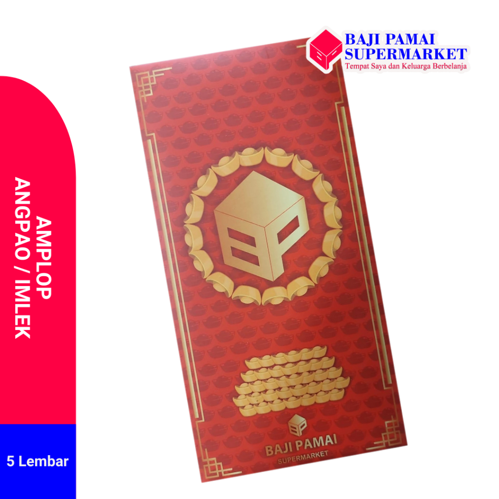 

Amplop/Angpao Baji Pamai Supermarket Ukuran Besar isi 5 Lembar