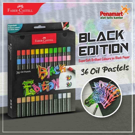 

FABER CASTELL - Oil Pastel Black Edition SuperSoft on Black Paper 36 Warna (B0522)