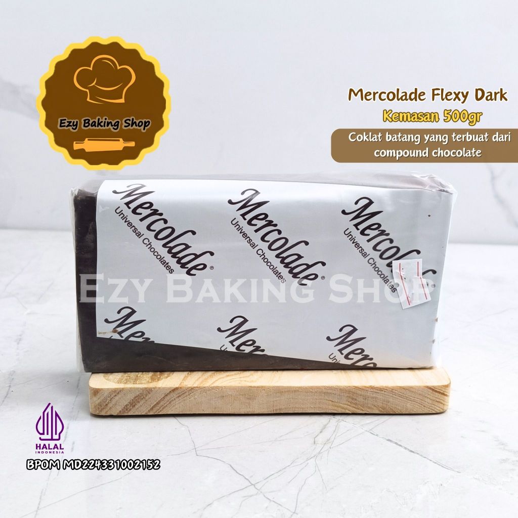 

Mercolade Flexy Dark Coklat REPACK 500gr (berat +/-) Coklat Batangan / Coklat Compound