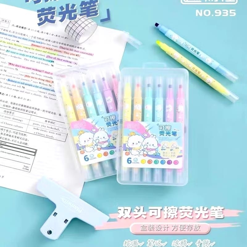 

Highlighter Erasable Stabilo 6 Warna Bisa Dihapus Warna Penanda Tulisan