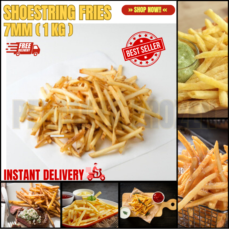

Shoestring Fries 7mm 1kg / Kentang Goreng Frozen Food