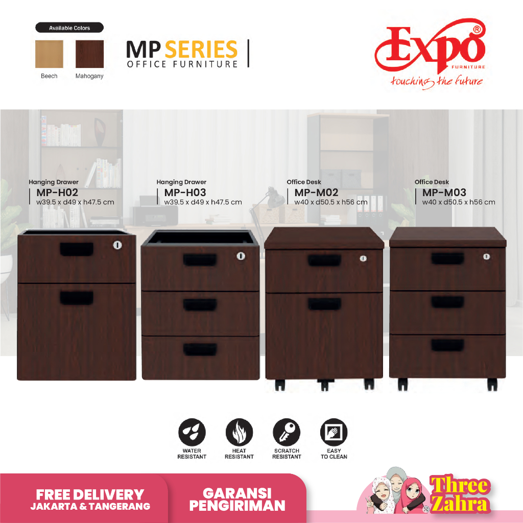 Hanging Drawer Expo / Pedestal Expo MP Series / Meja Kantor Expo