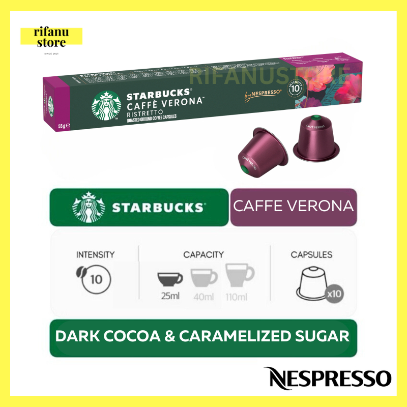 

Nespresso Starbucks Caffe Verona Ristretto Coffee Capsule