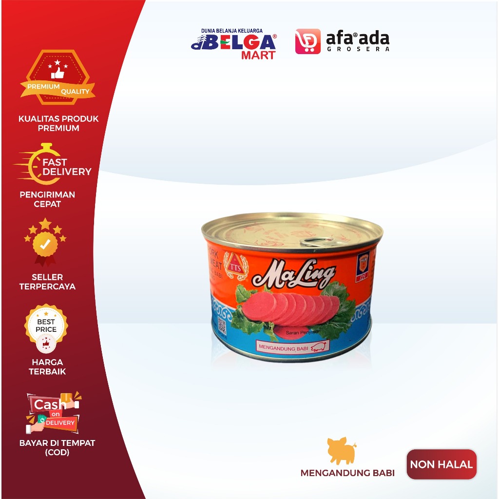 

MALING TTS | PORK Luncheon Meat 170gr| Ham Babi | NON HALAL