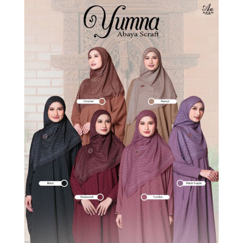[ ABAYA ONLY ] YUMNA ABAYA BY ADEN HIJAB | YUMNA SERIES | ABAYA POLOS | ABAYA STYLISH | ABAYA ADEN