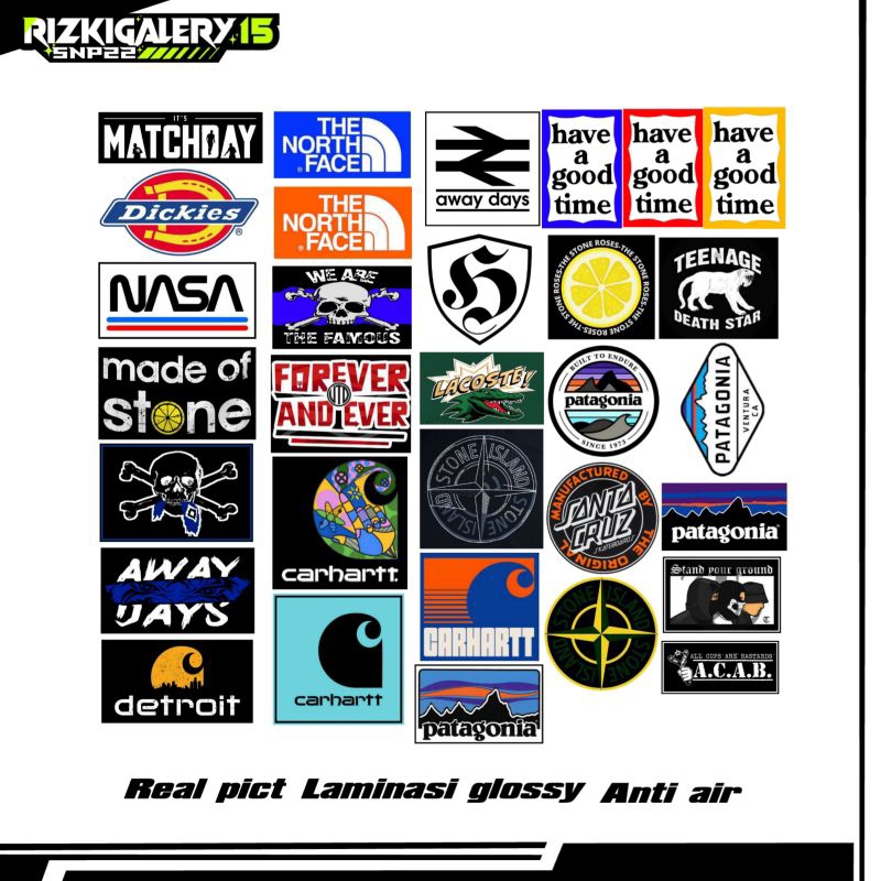 

paket 20 pcs Stickerpack brand casuals football stiker case tumblr hp motor laptop helm stiker aesthetic