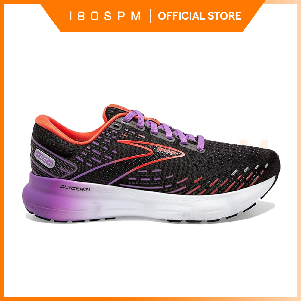 BROOKS - Women's Glycerin 20 - Black / Bellflower / Fiesta | Sepatu Lari Wanita