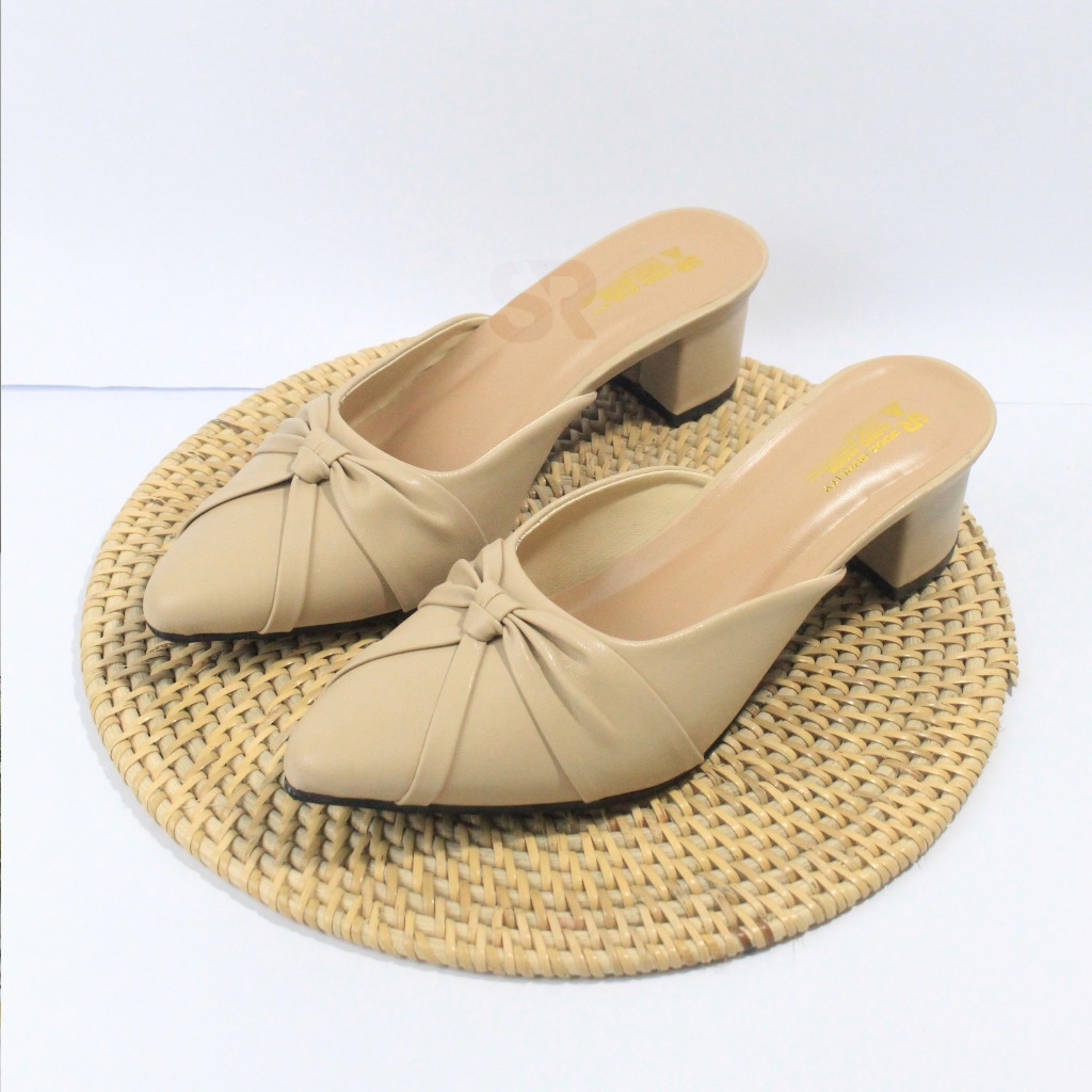 BS Sandal Heels BARBARA Sandal Wanita Slip-On Graceful Wedding