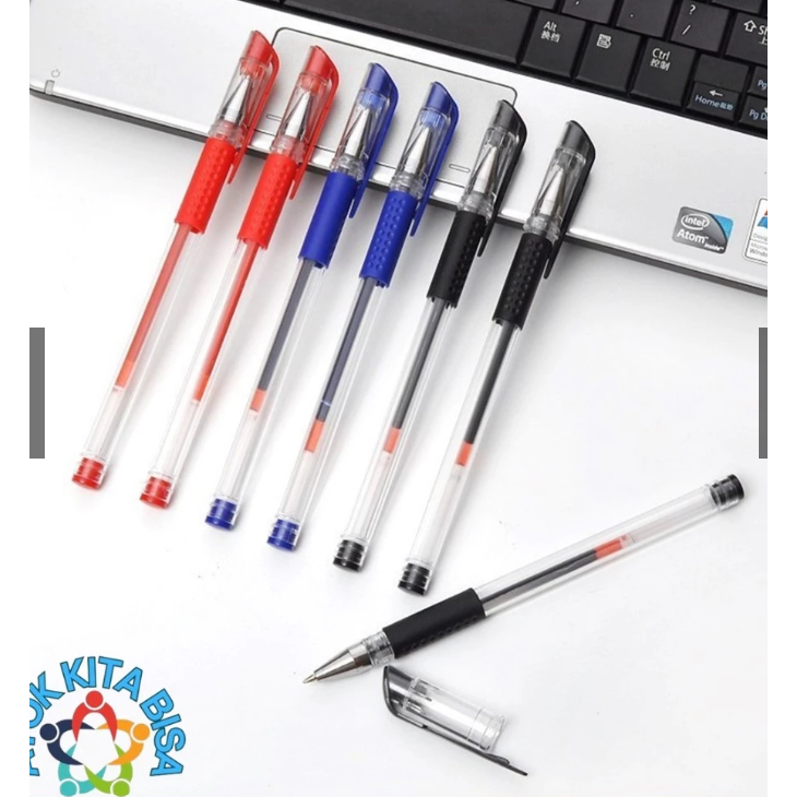 

AKB Pena Gel 0.55mm Standard Pulpen tinta cair Alat Tulis Sekolah Kantor Pen Warna Warni Pena Ujung Lancip ATK Murah 1PCS