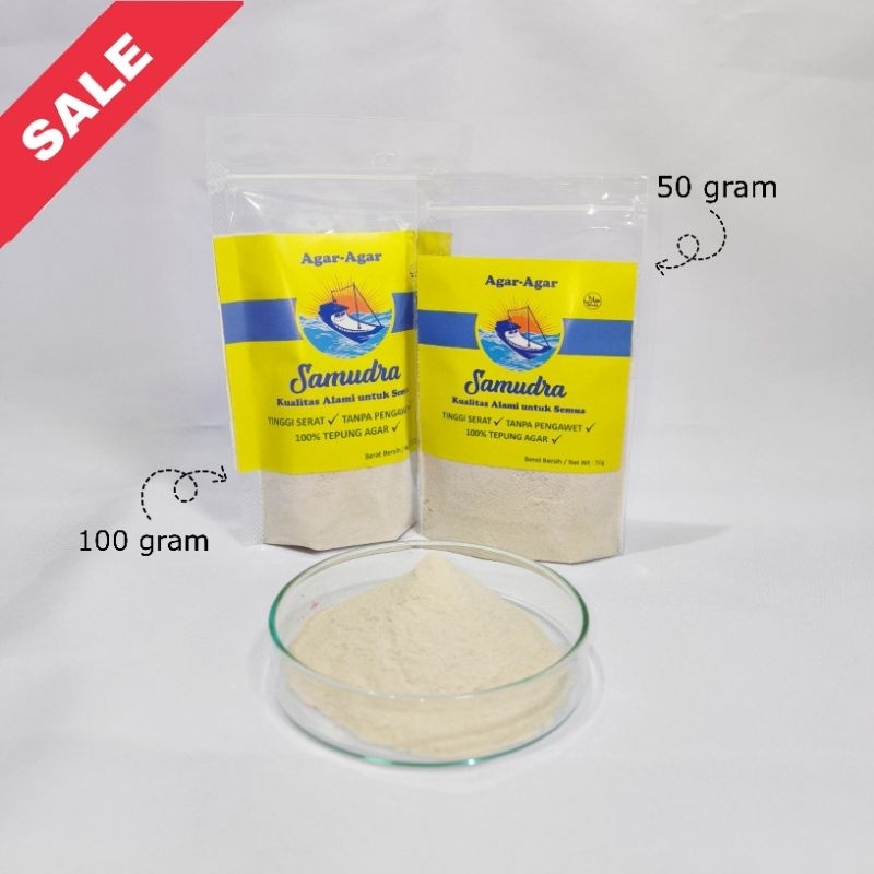 

Tepung Agar-agar Samudra_Promo Gajian 150 gram_100% murni tanpa bahan pengawet, pewarna dan pemanis.