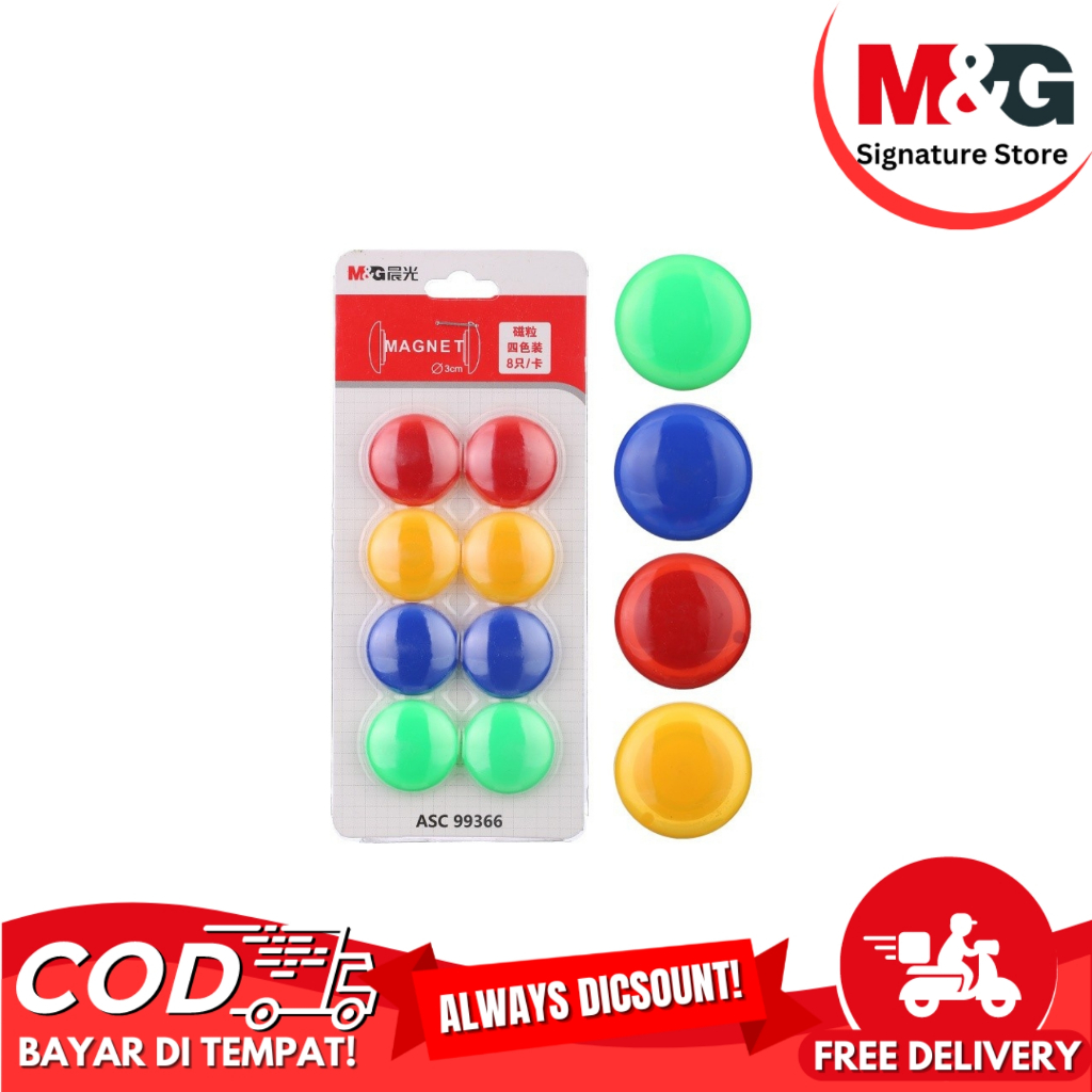 

Magnet Papan Tulis Pin Magnet M&G Diameter 3CM #ASC99366 Magnet Pin Goals Whiteboard Isi 8 Pcs