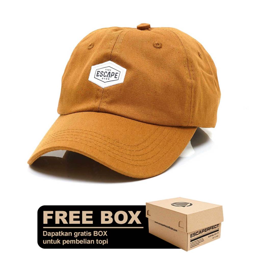 Escaperfect Polo Cap Simple Azzuri - Brown Topi Pria