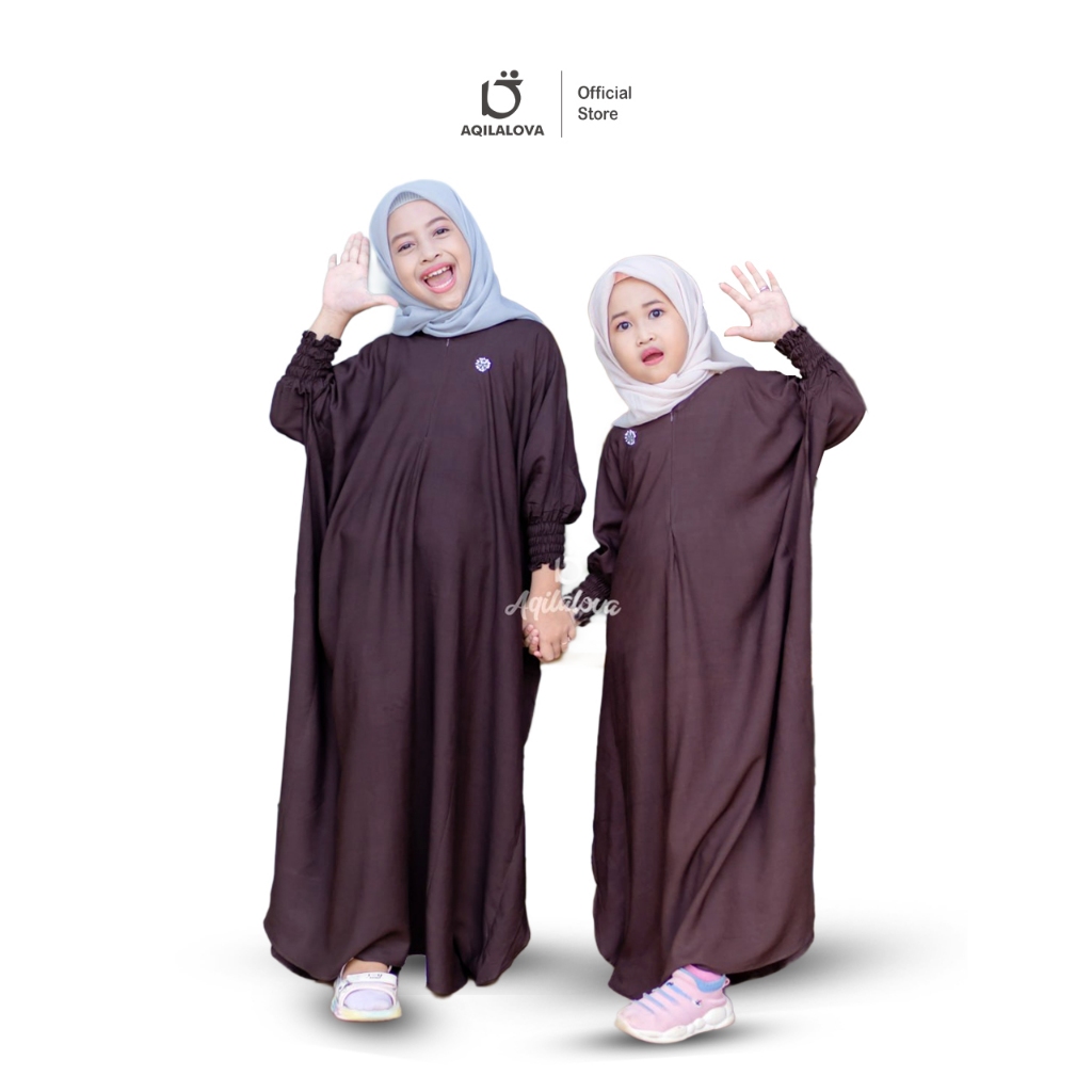 AQILALOVA Mandalika Kids Kaftan Anak Perempuan Bahan Rayon