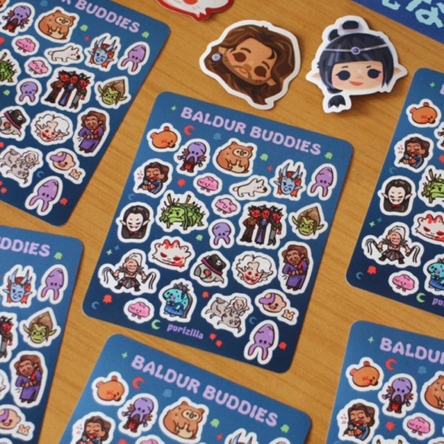 

Baldur Buddies Sticker Sheet