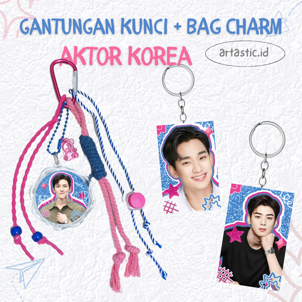 Gantungan Kunci Aktor Korea | Bag Charm Aktor Korea | Keychain Aktor Korea | Keychain KPOP | Gantung