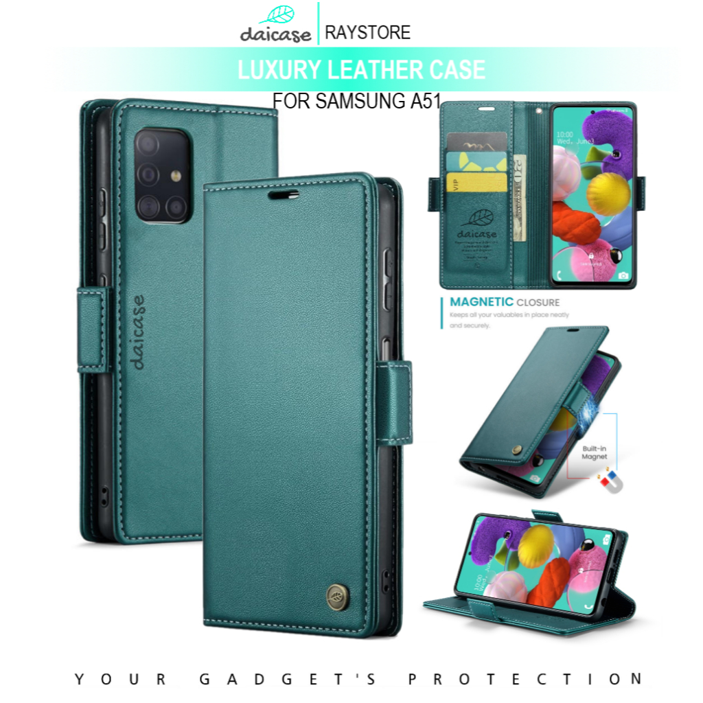 SAMSUNG A51 FLIP LEATHER CASE PREMIUM-FLIP WALLET CASE UNTUK SAMSUNG A51
