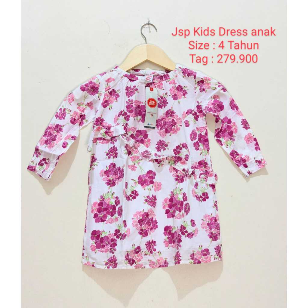 Jsp kids Atasan Blouse Pakaian Anak Perempuan Motif Bunga Bunga Original