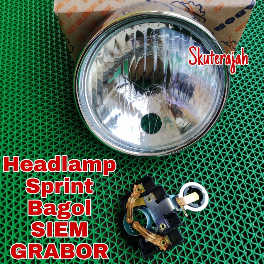 Headlamp Sprint BAGOL Ori SIEM GRABOR Italy include Fitting Lampu