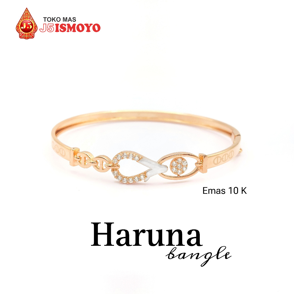 J5 Ismoyo Gelang Emas Asli 10 Karat Bangle Haruna