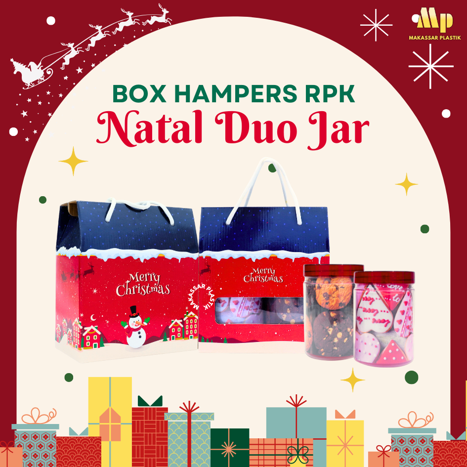 

BOX HAMPERS RPK NATAL DUO JAR / DUS RPK NATAL DUO JAR / KOTAK HAMPERS NATAL UNTUK DUA TOPLES @10 LBR