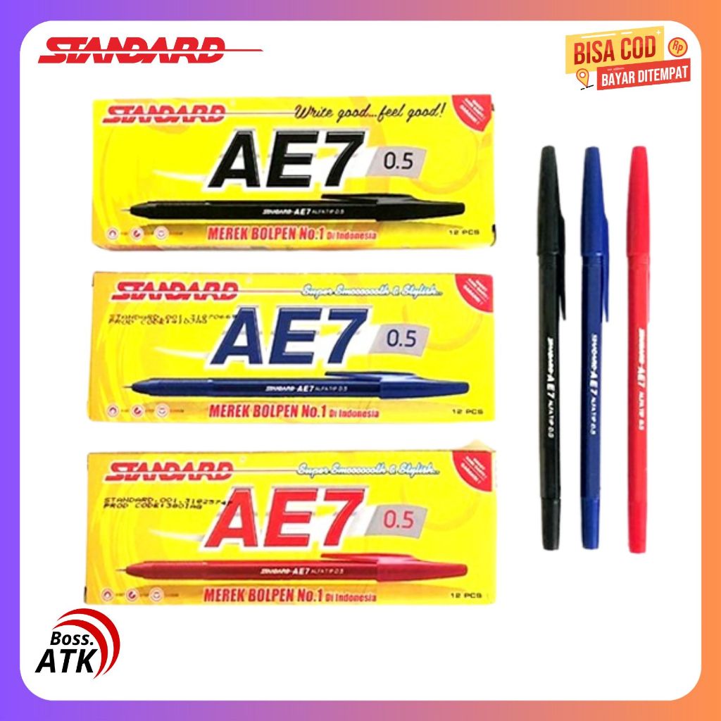 

Pulpen Standard AE-7 0.5mm Harga Satuan / 1 Pcs