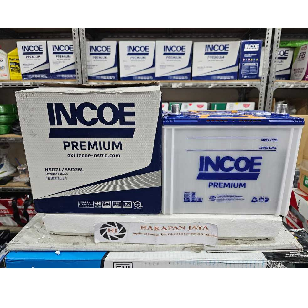 AKI MOBIL INCOE N50ZL / 55D26L (60 AH) PREMIUM BASAH