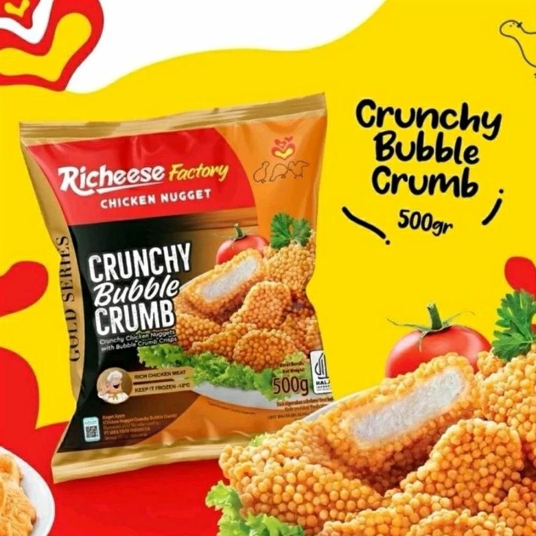 

RICHEESE NUGGET CRUNCHY BUBBLE CRUMB KEMASAN 250GR DAN 500GR - DISASS JOGJA