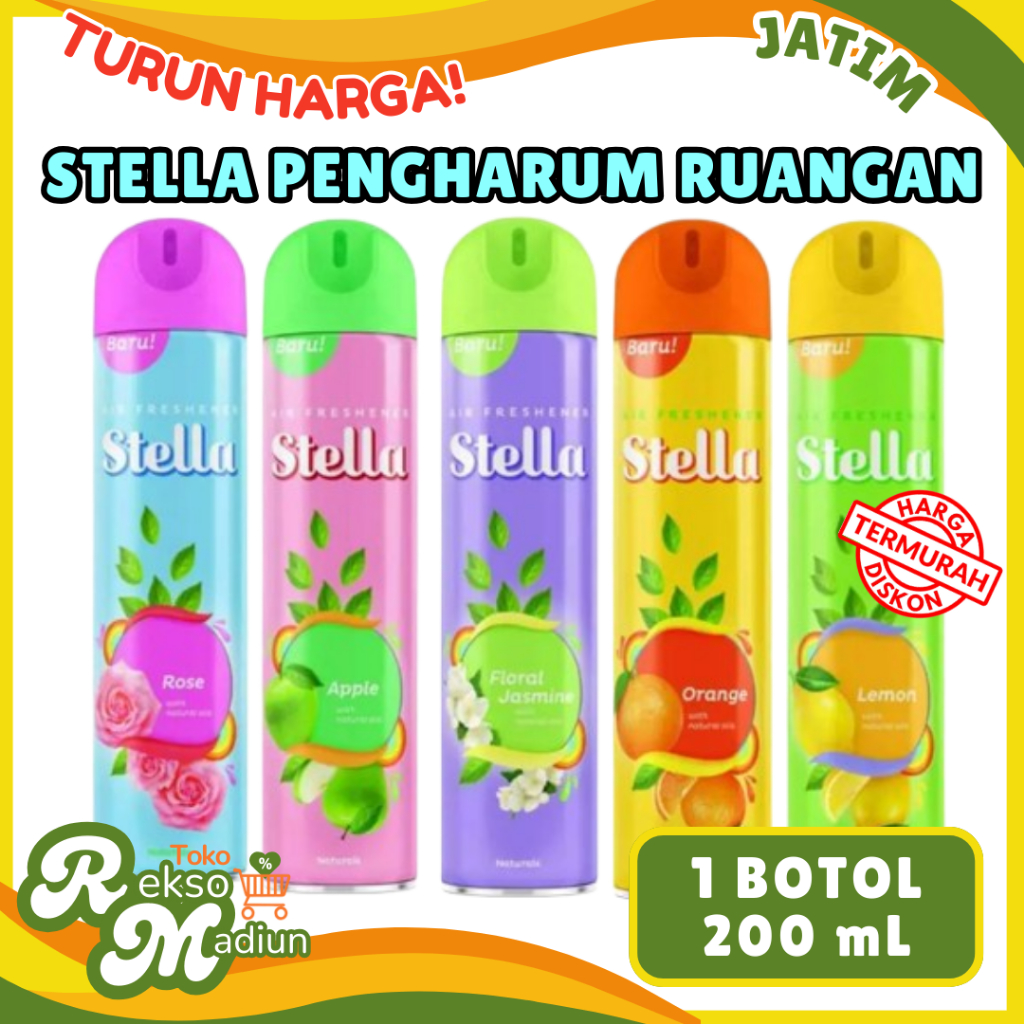 STELLA PENGHARUM RUANGAN 200 ML Spray Pewangi Semprot Air Freshener Stela