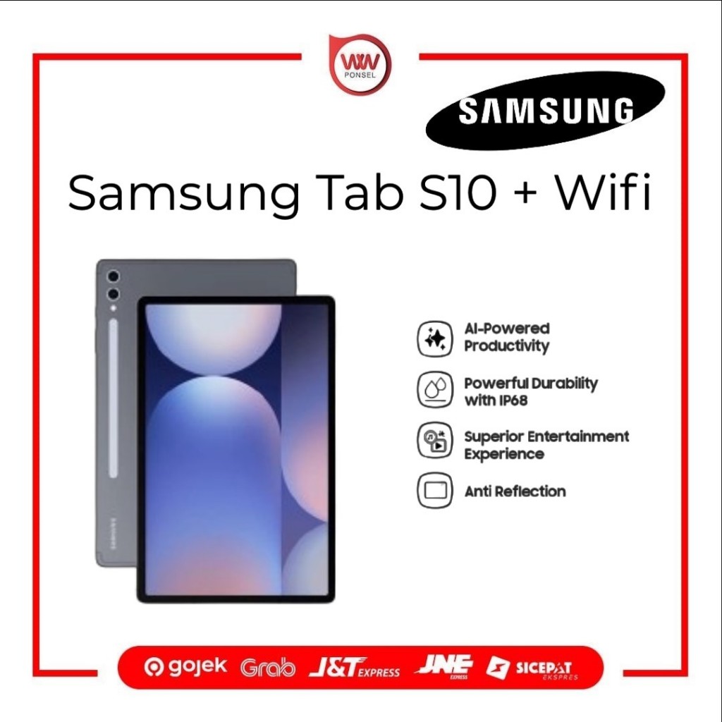 Tablet Samsung Tab S10+ Wifi Ram 12GB Internal 256GB Garani Resmi