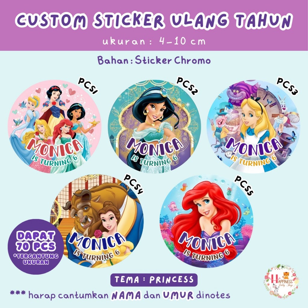 

Stiker Custom Bulat Ulang Tahun / Sticker Birthday Label CUSTOM NAMA / Sticker Bulat Hampers / Sticker Pudding (4-10 cm) (2)