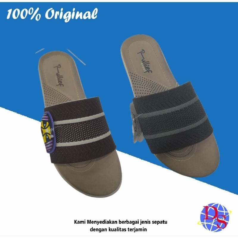 Sandal Flat Wanita Rullief FKT 236 Abu