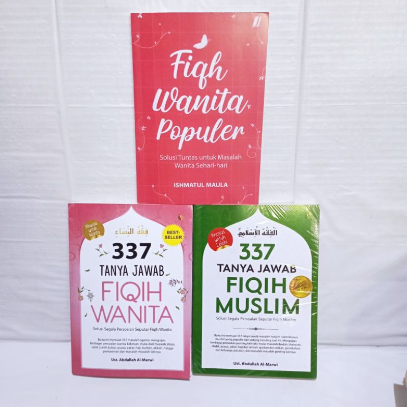 Paket isi 3 Buku Motivasi islami:337 Tanya Jawab Fiqih Wanita + 337 Tanya Jawab Fiqih Muslim + Fiqh 