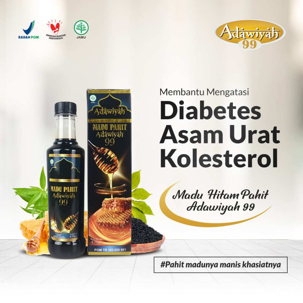 Madu Hitam Adawiyah 99|Madu Pahit Adawiyah 99|Madu Diabetes|Madu Hitam Insulin Propolis Darah Tinggi