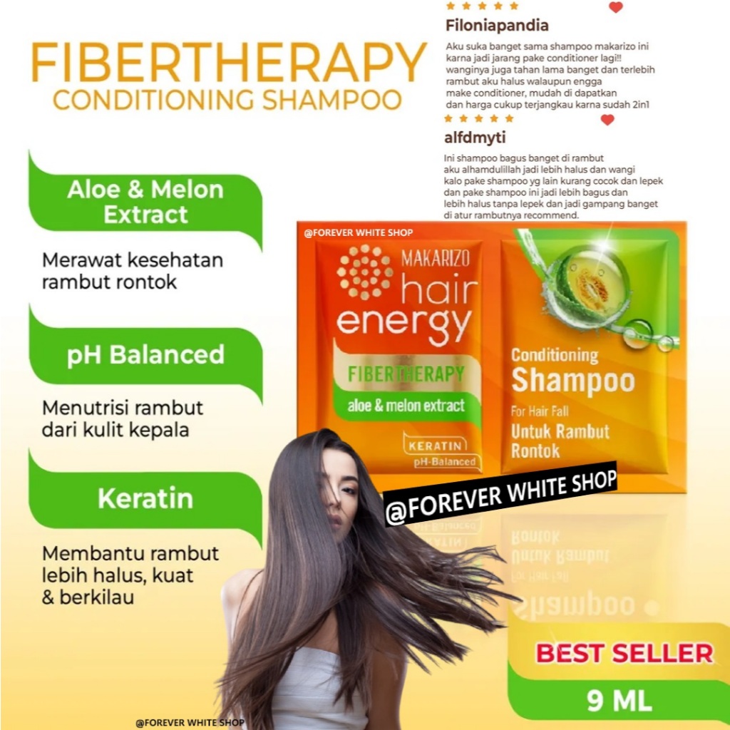 TERMURAH  Shampoo Makarizo dan Conditioner Hair Energy Fibertherapy Aloe & Melon FWS / Shampoo Makar