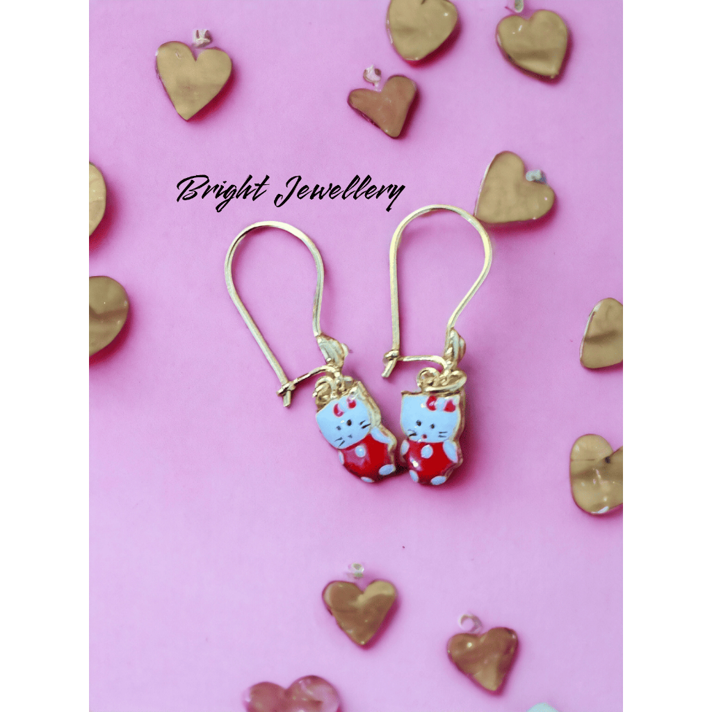 Anting anak hello kitty 0.5gram emas muda