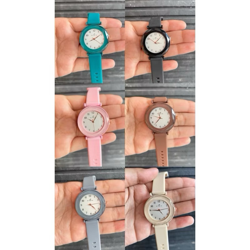 JAM TANGAN FASHION WANITA MIRATE RUBBER JAM TANGAN KARET WANITA