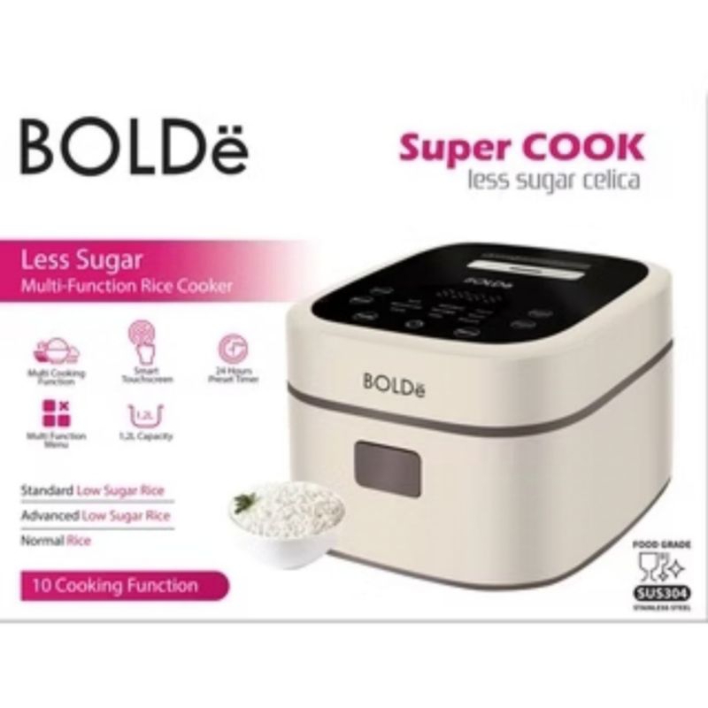 Bolde Super Cook Less Sugar Celica 1,2L - Low Carbo Bolde Rice cooker Bolde Low Cabo