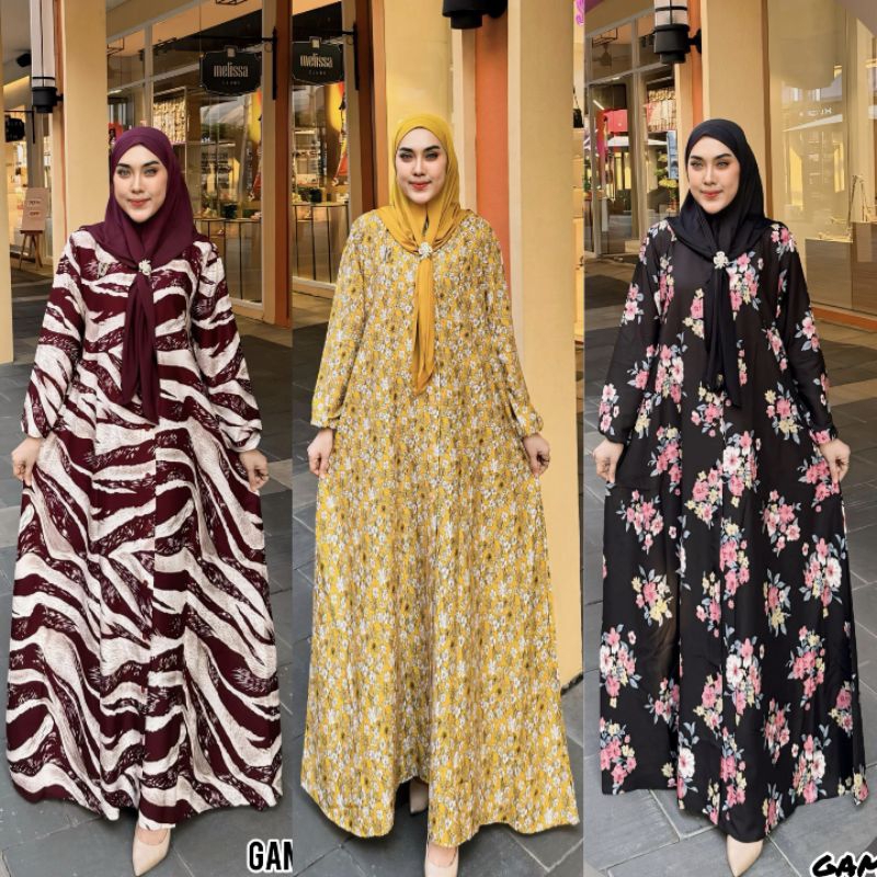 GAMIS ALMIRA HIJAB ori Naura - Free Hijab Dress Cantik Daster Panjang Daster Gamis Rayon Premium Jer