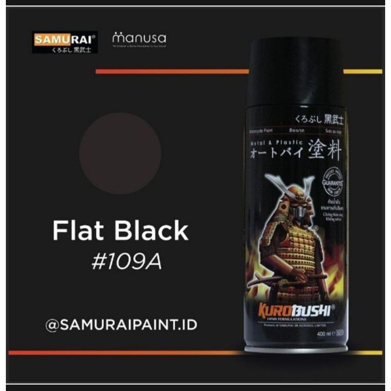 samurai warna hitam dop 109A samurai hitam dop109A cat semprot warna hitam dop