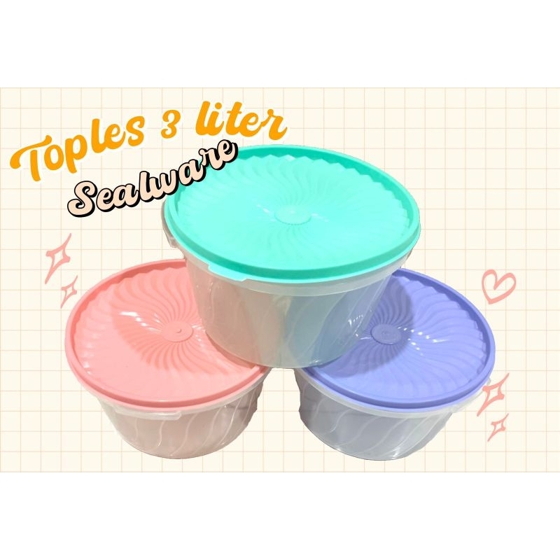 toples 3liter sealware 3liter toples bening
