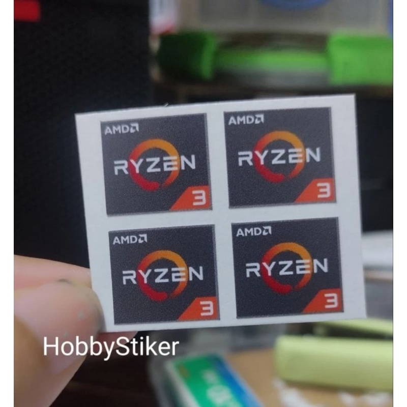 Stiker amd ryzen 3 premium glossy untuk laptop pc
