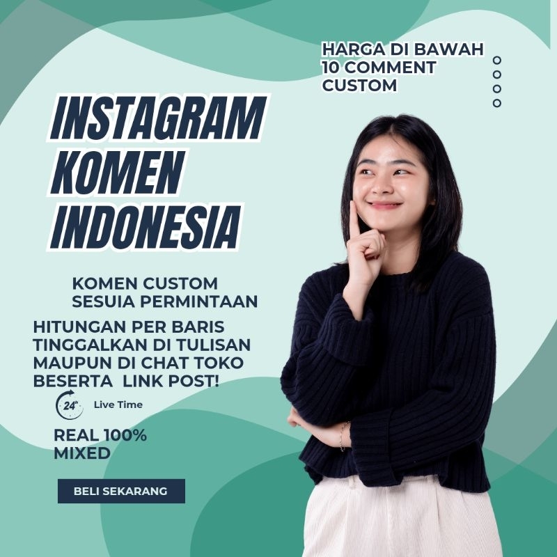 [S-1] Komentar Instagram Real & Aktif | Bukan Bot Aman 100% | Tambah Komen Instagram Organik