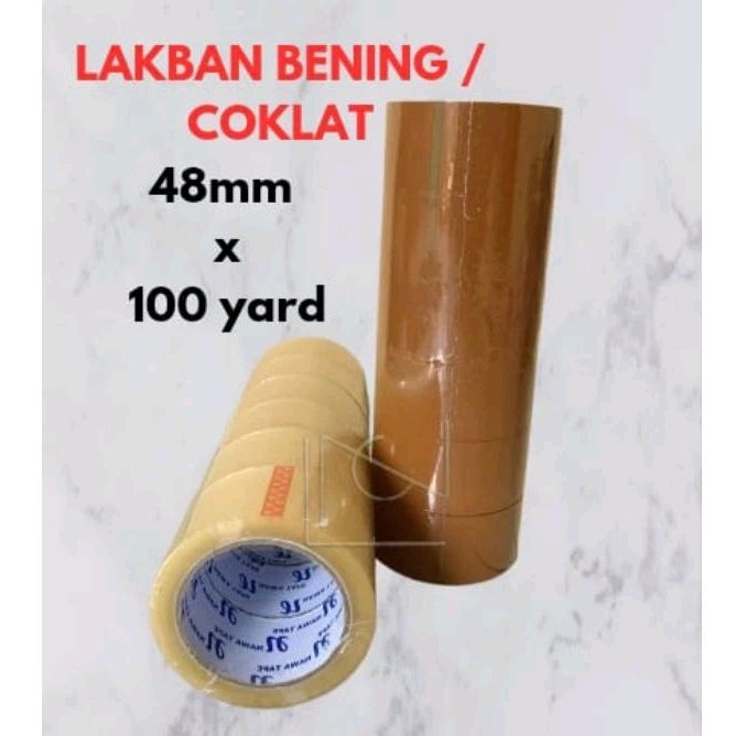 

LAKBAN BENING / COKLAT 48 X 100 Yard (6pcs)