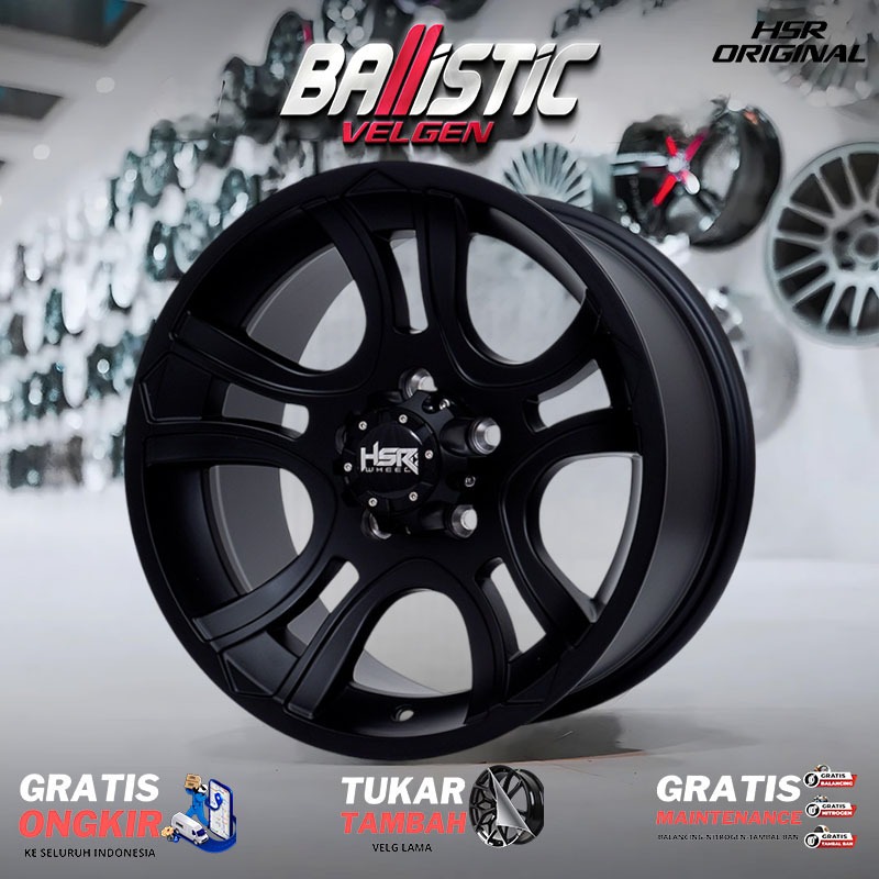 Velg Semi Offroad Mobil Ertiga, Rush, BRV DLL Ring 16 Lubang Baut 5 Velg Racing HSR Wheel Original