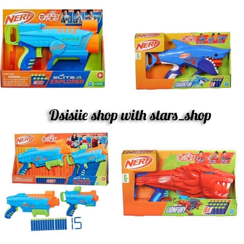 Mainan Tembakan Nerf Elite Jr Explorer / Nerf Sharklife / Nerf Lionfury / Nerf Elite Jr Ultimate Sta